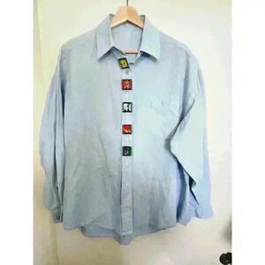 Vintage 1995 Warner Bros Studio Looney Tunes Button Up Shirt DENIM‎ Unisex Large